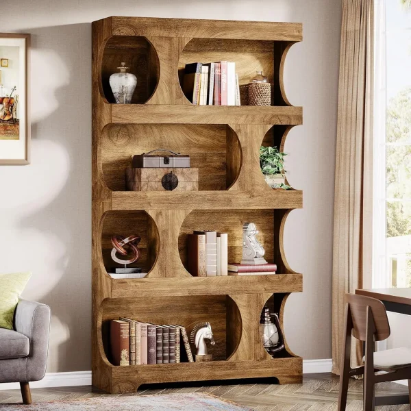 Modern Asymmetrical Freestanding Bookshelf