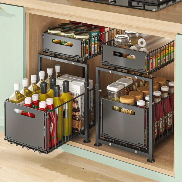 2 Tier Heavy Duty Cabinet Organizer